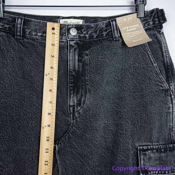 NEW Madewell Low-Slung Straight Cargo Jeans‎ in Ranney Wash, 29 - Picture 6 of 16
